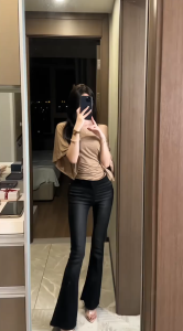 Quần Jeans Denim Ống Loe Ôm Dáng Cạp Cao Cho Nữ Mùa Hè 2024 Quần Dài Dài Đến Sàn Có Chiều Dài Đến Sàn Màu Đen