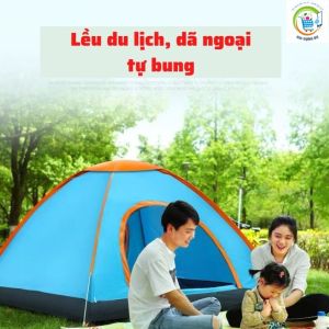 LỀU DÃ NGOẠI DU LỊCH PICNIC PHƯỢT Tự Bung 2 Lớp Chất liệu Phản Quang Tráng Bạc Chống Tia UV Chống Thấm nước Thoáng khí