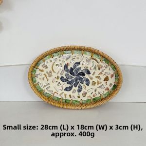 Huaaobai | Nordic Style Rattan Decorative Tray