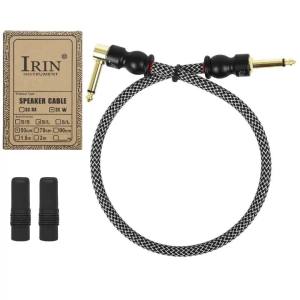 IRIN | IRIN 50cm Electric Guitar Cable Anti-Noise Line 90 Degree Right-Angled To Straight 6.35mm Male Stereo Audio Cord for Guitar Bass