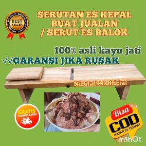 BISA COD Serut es batu manual kayu jati / Serutan es batu Es Balok Manual