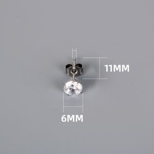 Hypoallergenic Titanium Alloy Ear Studs for Pierced Ears Sleepwear Non-removable Fashionable Jewelry Suitable for Bathing