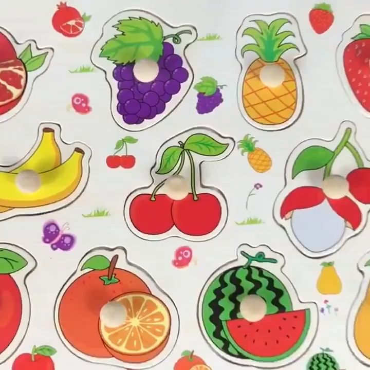 Wooden Puzzle Montessori Educational Pegboard Toys for Kids with Hand