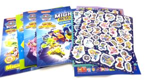 Paw Patrol Mighty Pups Super Paws Activity Case With 4 Books & 4 Sticker Sheets For Children Ages 3-7 (Boxset)