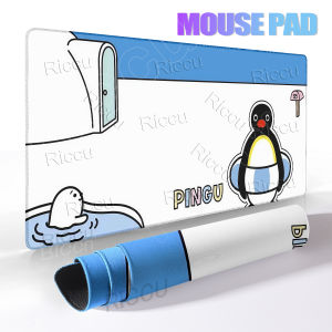 Potdemiel | Cartoon Penguin Pingu Pattern Mouse Pads Anti-slip Rubber Computer Keyboard Mats Gamer Balance Decoracion Deskmat Laptop Carpets