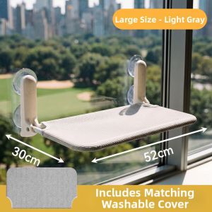 HELLOLEIBOO | Suction Cup Fixed Foldable Cat Bed for Sunbathing