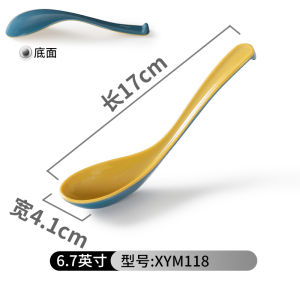 Nordic Dual Color Food Grade Melamine Long Handle Soup Spoon Commercial Catering Spicy Hot Pot Spoon Dining Eating Spoon