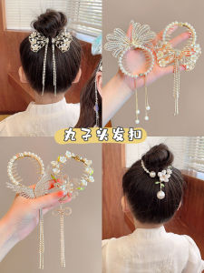 Knot Hair Clip for Girls Childrens Traditional Hanfu Hair Accessories No Damage to Hair Cute Fragmented Hair Girls Hairpin