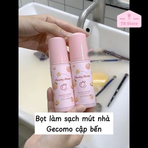 Bọt Mousse Vệ Sinh Cọ Mút Trang Điểm Gecomo Mùi Hương Đào – Rửa Dụng Cụ Trang Điểm Bằng Bọt Mịn