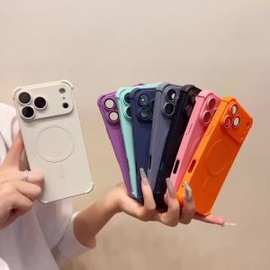 Luxury for Magsafe Magnetic Wireless Charge Shockproof Bumper Phone Case for IPhone 17 13 12 Pro Max 16 15 14 Plus Cases Cover