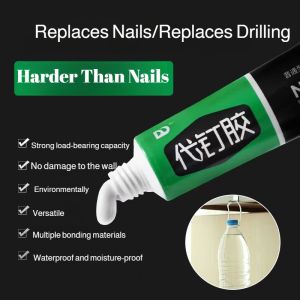 Powerful Nail Free Glue No Punching Quick Drying Required No Trace High Viscosity Sticky Wall Waterproof Nail-Free Glue Tile Punch-Free Waterproof Quick-Drying Glue Strong Nail-Free Glue