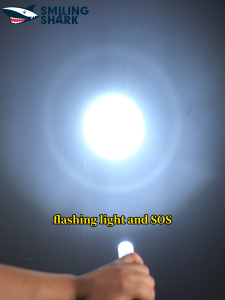 SMILING SHARK SD5373 LED Mini Flashlight 7Mode White Warm Light Type-c Rechargeable Torch Light With Hide Hook Design Waterproof Outdoor Lighting