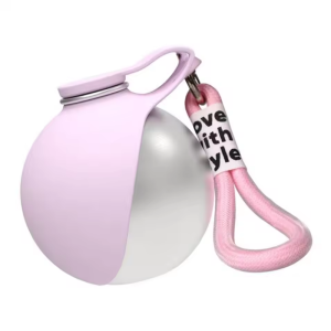 Pet Stainless Steel Foldable Spherical Water Bottle Portable Dog Bowl Suitable for Outdoor Use