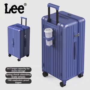 Lee | New Large Capacity Shock Absorbing Brake Wheel Password Travel Luggage