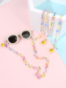 Transparent Acrylic Eyeglass Chain Baby Sunglasses Decorative Fashionable Korean Style Childrens Accessory Necklace