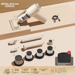HELLOLEIBOO | Desk Rubber Crumb Dust Extraction Portable Handheld Wireless Strong Suction Cleaner Vacuum