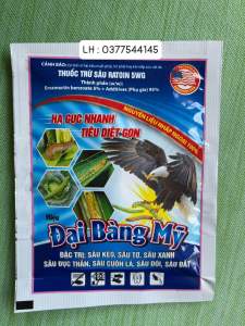 Thuốc trừ sâu ratoin 5wg - đại bàng mỹ ( gói 10g ) chuyên trị sâu tơ sâu keo  sâu xanh sâu đục thân  sâu cuốn lá  sâu dòi sâu đất