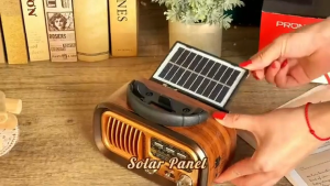 Retro Portable Radio - AM/FM/SW Bluetooth Solar/D Battery/USB-C  TF/USB Playback Vintage Sound