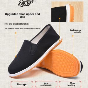 Mens Slip-On Breathable Anti-Slip Durable Leather Sole Shoes