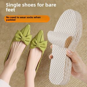 Disposable Wood Pulp Insole Sweat Absorbing and Deodorant Breathable Men and Women Super Soft Bottom Comfortable and Ultrathin Sweat Feet Special Bare Feet Flats
