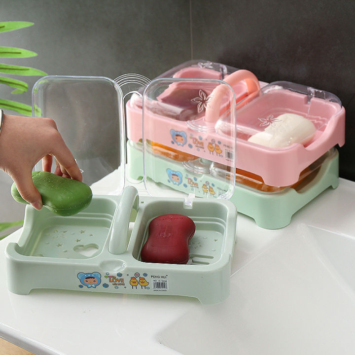 Flip Soap Box with Lid New Creative Home Decoration Square Table Soap