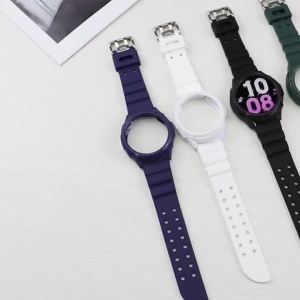 Case+Strap for Samsung Galaxy Watch 6 Classic 43mm 47mm Band Protective Cover Silicone Bracelet For 6 Classic Modification Kit