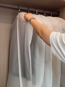 ถุงเก็บฝุ่นสำหรับเสื้อผ้ากันฝุ่นและความชื้นรอยย่นด้วยซิปทำความสะอาดง่ายถุงเก็บฝุ่น