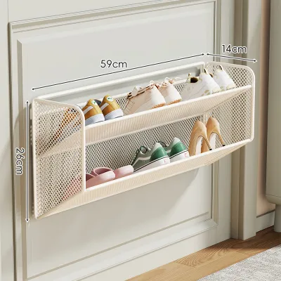 Hanging Wall Shoe Rack Multiple Storage No Drilling