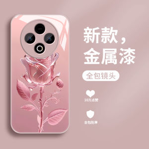 Vivo Y500 Liquid Glass Rose Stem Customizable Phone Skin Stylish High Fashion Protective Cover Womens Edition Eco-friendly