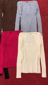 Áo Len Tăm Áo Cổ Vuông Dài Tay Hàng Quảng Châu 504