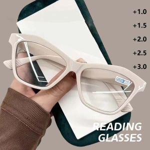 1/2/3/4/5PCS Women Clear Lens Presbyopia Glasses Personalized Cat Eye Reading Glasses Blue Light Blocking Eye Protection Eyewea