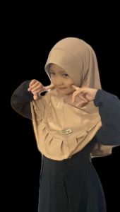 Kiswah - Hijab Anak Rempel Lily Umur ( 1 - 3 Tahun ) ( 4 - 7 Tahun ) Kerudung Lily Rempel Nyaman Lembut Non Pad Panjang Simple Variasi