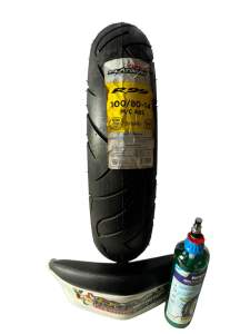 CORSA PLATINUM R99 100/80/14/120/70/14 TUBELESS TIRE WITH SEALANT AND TIRE VALVE