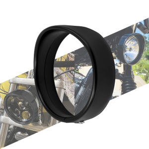 Mactions | Motorcycle 5.75 Headlight Trim Ring Bezel Visor Lamp Cover For Harley For Sportster XL 883 1200 04-22 For Dyna For Softail