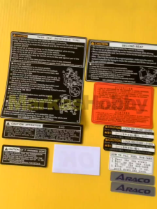 Stiker Sahara Ausdm & Land Cruiser VX 100: Set Warning Stiker Untuk Kendaraan Anda