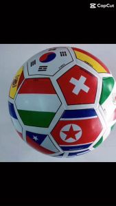 Bóng đá - banh đúc nhựa kèm kim bơm và lưới đựng bóng