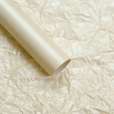 KNOLIEV | Giấy Bọc Quà và Hộp Quà Màu Trắng Có Gân cho Bó Hoa