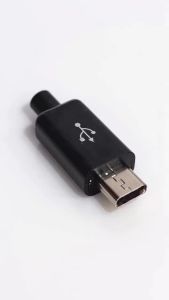 10 Sets Micro USB 4Pin 5Pin Male Connectors Plug Black White Welding Data OTG Line Interface DIY Data Cable Accessories