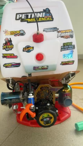 (JOGAL) TU26 KNALPOT RACING MODEL TABUNG MINI - kenalpot resing model tabung pendek mesin sprayer semprot hama 2 tak 3WZ4 TNK 777 767 838 MEREK JOGAL