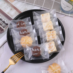 Thickened Ins Style Frosted English Snowflake Biscuit Packaging Bag Baking Cookie Sealing Bag Small Cookie Snack Bag
