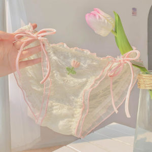 Pure Desire Lace Breathable Underwear Womens 2025 New High Aesthetic Triangle Pants Womens Briefs Daily Wear Comfortable