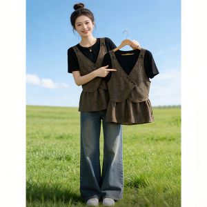 Shalldoer | Elegant Concealing Tunic Shirt Short Sleeve Large Size
