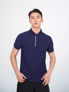 Áo thun cổ polo thể thao nam YODY phối nẹp in chữ vải chuẩn sport thoáng mát SAM6045