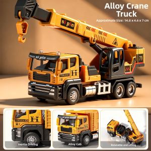 Large Alloy Crane Toy for Boys