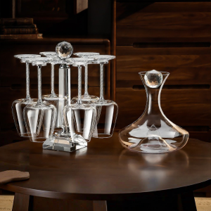 BOANG | Luxurious Crystal Wine Glass Set With Decanter And Storage Rack