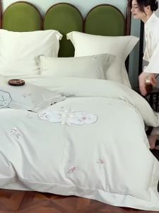 DOHIA | Luxurious Chinese Style 60S Cotton Satin Bedding Set