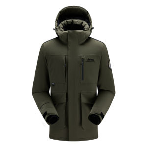 Jeep | Jeep Mens Thickened Down Jacket Outdoor Warmth Waterproof Breathable Autumn Winter Coat Travel Camping Hiking Jeep Outdoor Coat