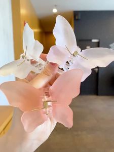 3D Matte Hair Clamp Butterfly Hair Claw Clip headdress frosted fairy style Ladies Hair Accessories