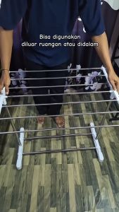 Rak Jemuran Handuk Lipat Stainless Rak Jemur Pakaian Rak Handuk Lipat Serbaguna