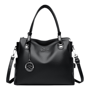 Kangaroo Genuine Leather Handbag Womens Large Capacity Crossbody Shoulder Bag Casual Simple Style Double Layer Zipper Purse